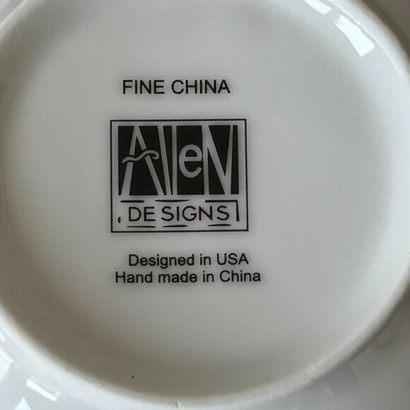 Allen Designs Groovy Owl Mug Fine China Large 16 oz Coffee Cup Blue Colorful - Picture 9 of 9